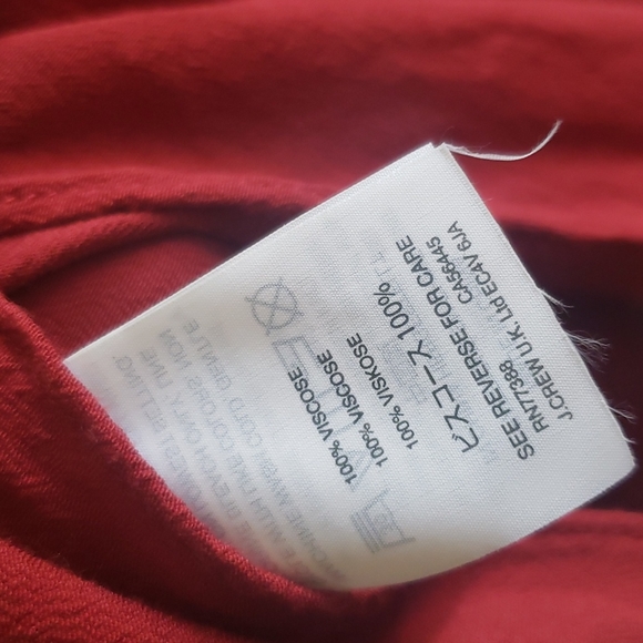 Madewell cherry red short sleeves with pockets tunic dress S - Picture 7 of 8